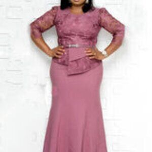 Women's Long Dress with a Belt